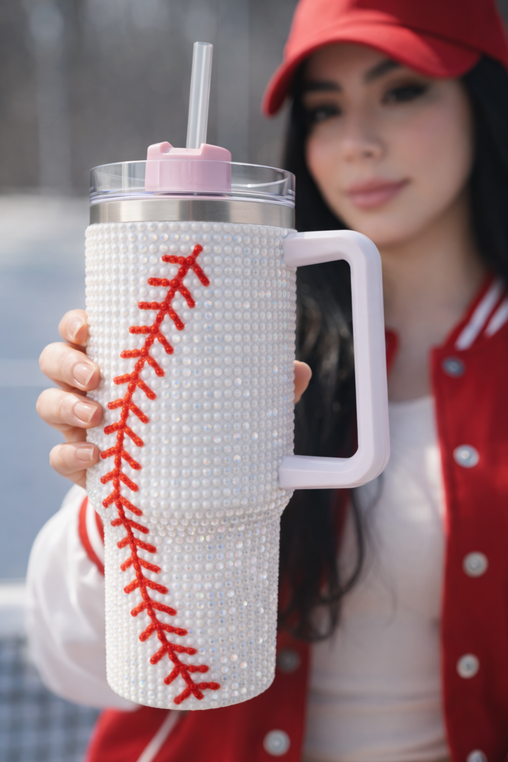✨ Vaso estilo Stanley con diseño de béisbol ⚾️